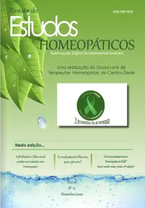REVISTA DE ESTUDOS HOMEOPATICOS | Ano 6 | nº17 | Dezembro 2022