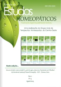 REVISTA DE ESTUDOS HOMEOPATICOS | Ano 7 | nº19 | Agosto 2023
