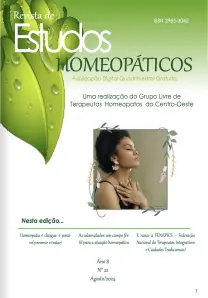 REVISTA DE ESTUDOS HOMEOPATICOS | Ano 8 | nº22 | Agosto 2024